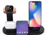 10W Qi For iPhone 12 12Pro 12MINI 6 in 1 Fast Wireless Chargers Stand For Apple Watch 2 3 4 5 AirPods Pro Charging Dock Station