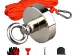 Strong 180KG Fishing Magnet Set Underwater Outdoor Grappling Hook 20M  Rope Slavage Round Magnetic Retrieval N52 Neodymium