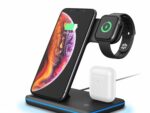 15W Fast Qi Wireless Charger Stand For iPhone 13 12 11 XS XR X 8 3 in 1 Charging Dock Station for Apple Watch 7 6 SE Airpods Pro