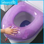 Toilet Seat Cover Washable Waterproof Sticker Foam Toilet Lid Cover Portable Silicone Toilet Cup Covers Bathroom Accessories